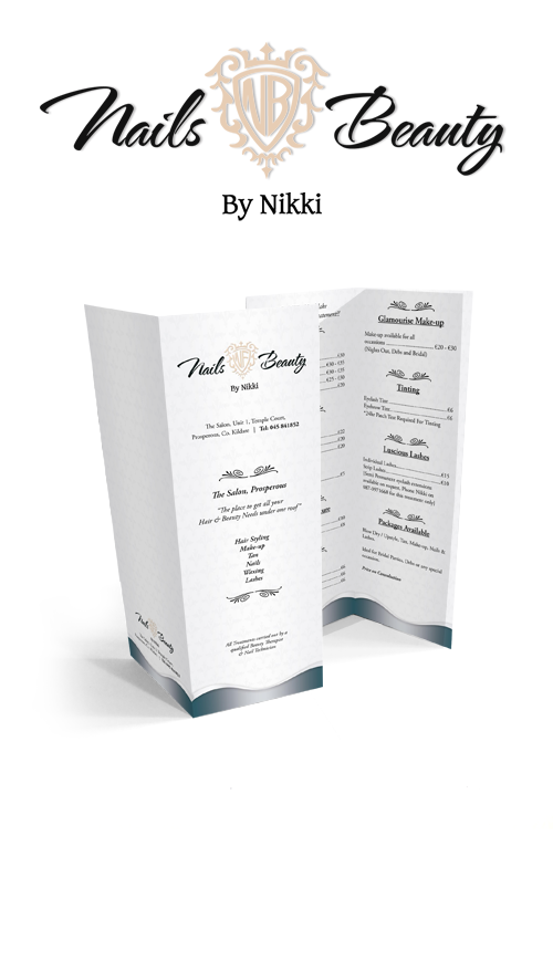 Graphic Design Brochure Design Nails By Nikki