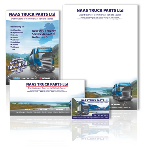 Graphic Design Stationery Print Naas Truck Parts
